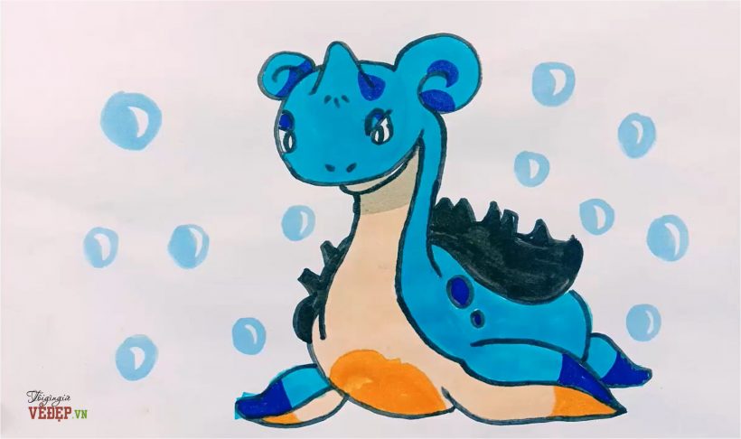 cách vẽ pokemon hệ nước